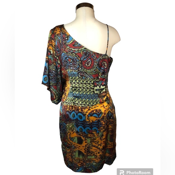 TeezeMe Women’s Dress Sheath Single Spaghetti Strap Large Sleeve Side Zip - Picture 2 of 4